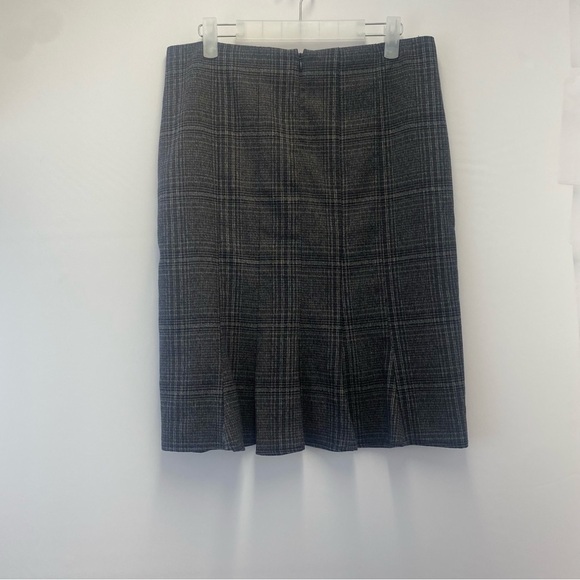 B. Wear plaid‎ pencil skirt flare hem size 11 rayon gray pre owned zipper casual - Picture 1 of 15